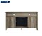 Grey Wash Highboy 2 Door Electric Fireplace TV Stand for TVs up to 65"
